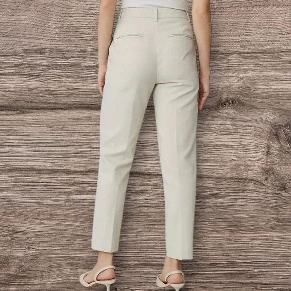 NWT Ann Taylor Factory Signature Straight Ankle Length Off-White Pants Size 14 - Picture 2 of 9
